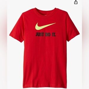 Nike Swoosh red tee medium